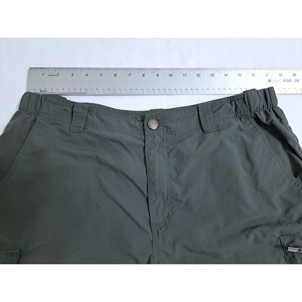 Columbia Cargo Shorts Men's 38 Silver Ridge Hiking Trail Green Nylon Fishing - Picture 7 of 9